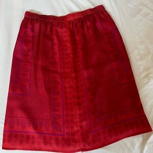 Ann Taylor red/fuscia midi skirt size 2